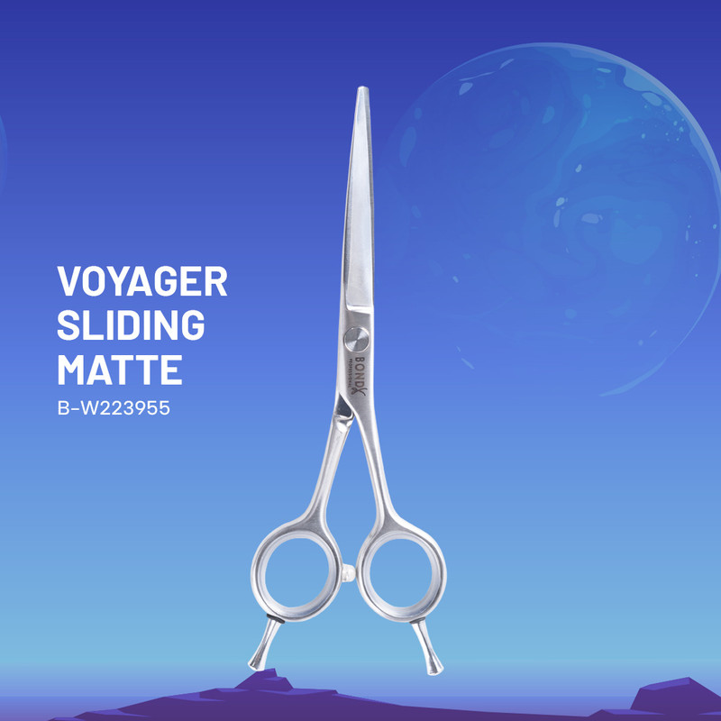 BOND by Berina Voyager Sliding Matte Scissors(Set of 1, Silver)