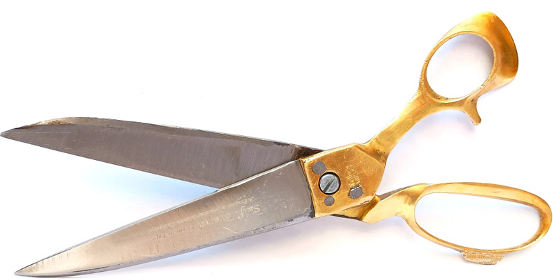SHALIMAR SCISSORS COMPANY Tailors Scissors 9" Inches for Cloth Cutting Brass Handle German Style Scissors Scissors(Set of 1, Yellow)