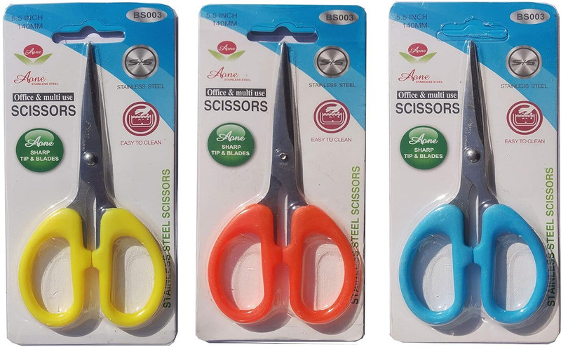 CJ CHILDREN Kitchen Scissor | Multipurpose Stainless Steel Cooking Scissor | Knife Stainless Steel All-Purpose Scissor(Multicolor, Pack of 3)