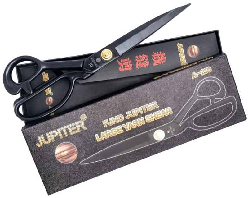 UMSHACREATION JUPITER 10 Inch Heavy Duty Tailoring Cloth Cutting Scissors with Box Scissors(Set of 1, Black)
