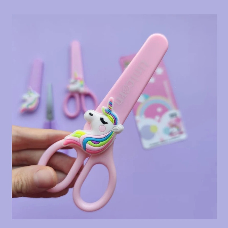 UGS Hot Selling Unicorn Safety Scissor for Kids and Adults Scissors(Set of 1, Pink)