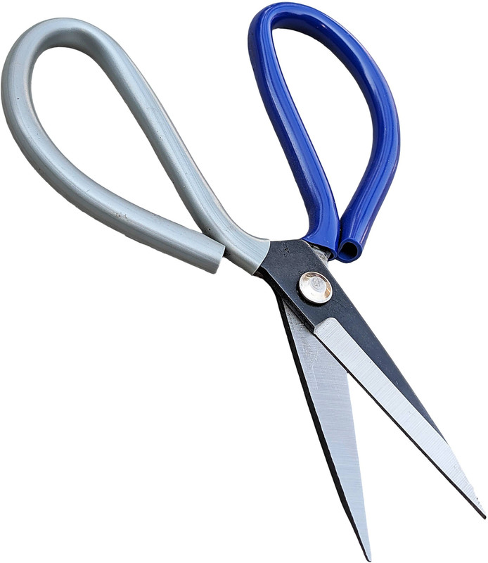 SAZIC 8 Inch Garden Pruning Scissor with Rubber Grip High Carbon Steel Blades Scissors(Set of 1, Blue, Grey, Black)