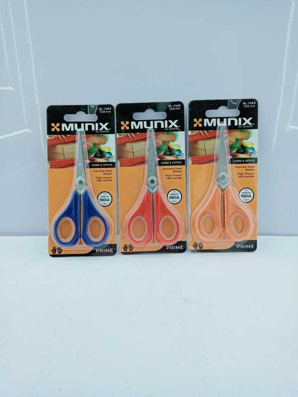 NATH JI Scissors_1143_Pack_Of_10_Pcs. Scissors(Set of 10, Red, Blue, Orange)