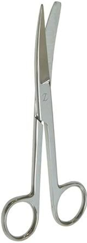 RELIBBA Dressing Scissor Surgical Blunt/Sharp Curev 6 inch Stainless Steel Scissors(Set of 1, Silver)