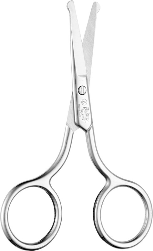 Beaute Secrets Scissors for Nose Hair Cutting, Beard, Mustache, and Eyebrow Scissors(Set of 1, Silver)