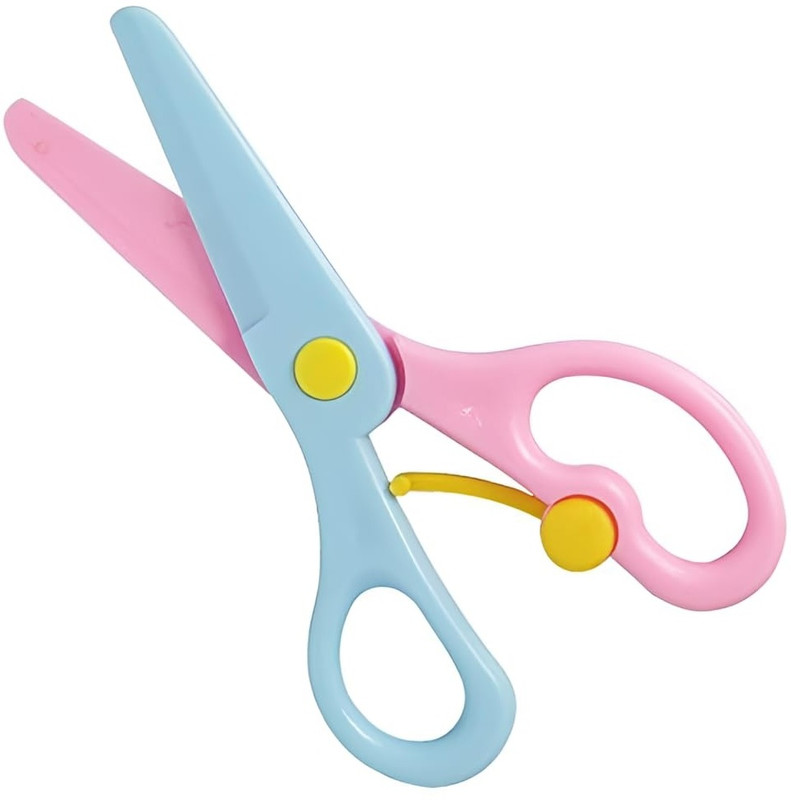 BM RETAIL 3 Pcs Child Safety Scissor Set Safety Plastic Scissors For Kids School Supplies Scissors(Set of 3, random color)