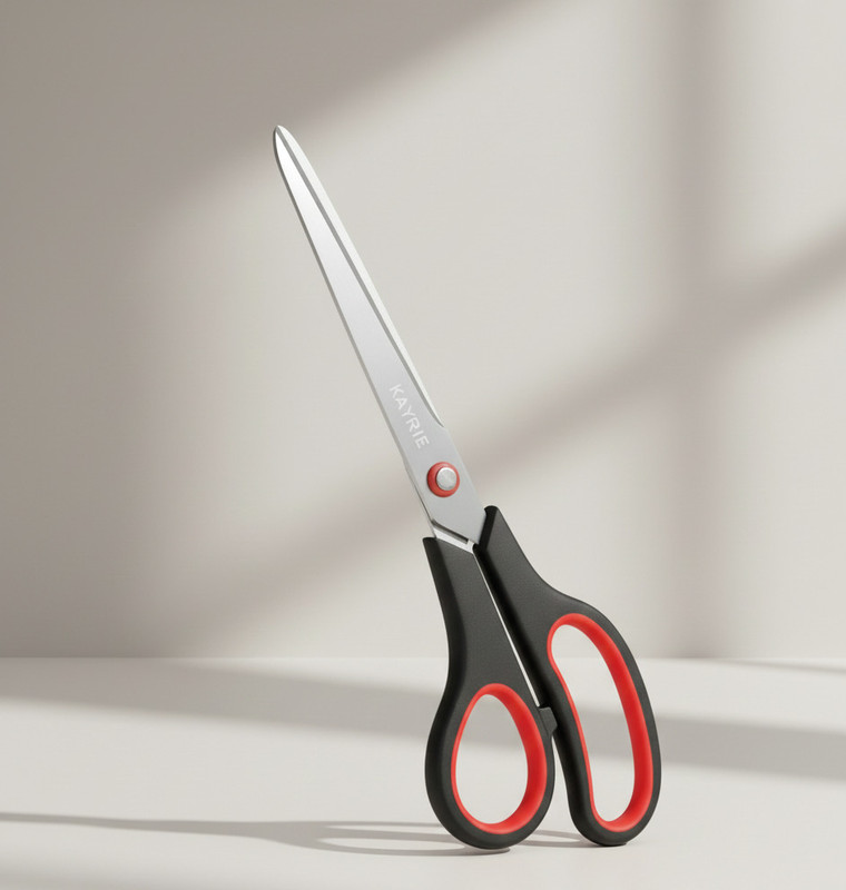 KAYRIE All Purpose-Large For Craft & Professional Scissors(Set of 1, Red & Black)