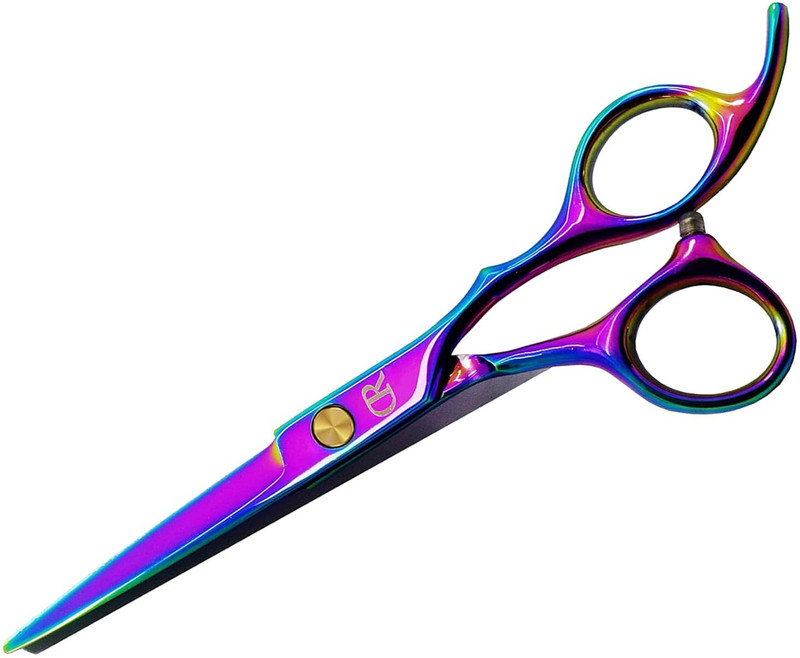 YMS Professional Stainless Steel Hair Cuitting Scissor For Saloon Scissors(Set of 1, Rainbow)
