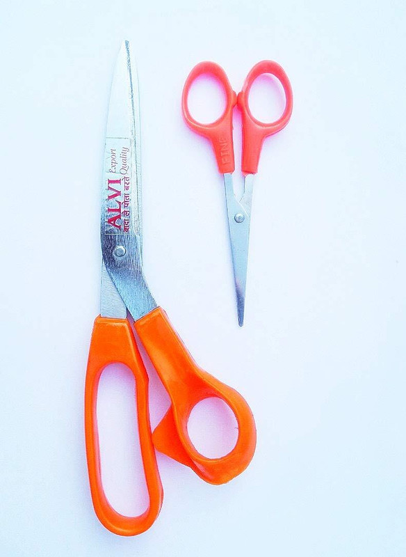 Alvi Stainless Steel Scissors with plastic handle 9 inch Scissors(Set of 2, Pink)