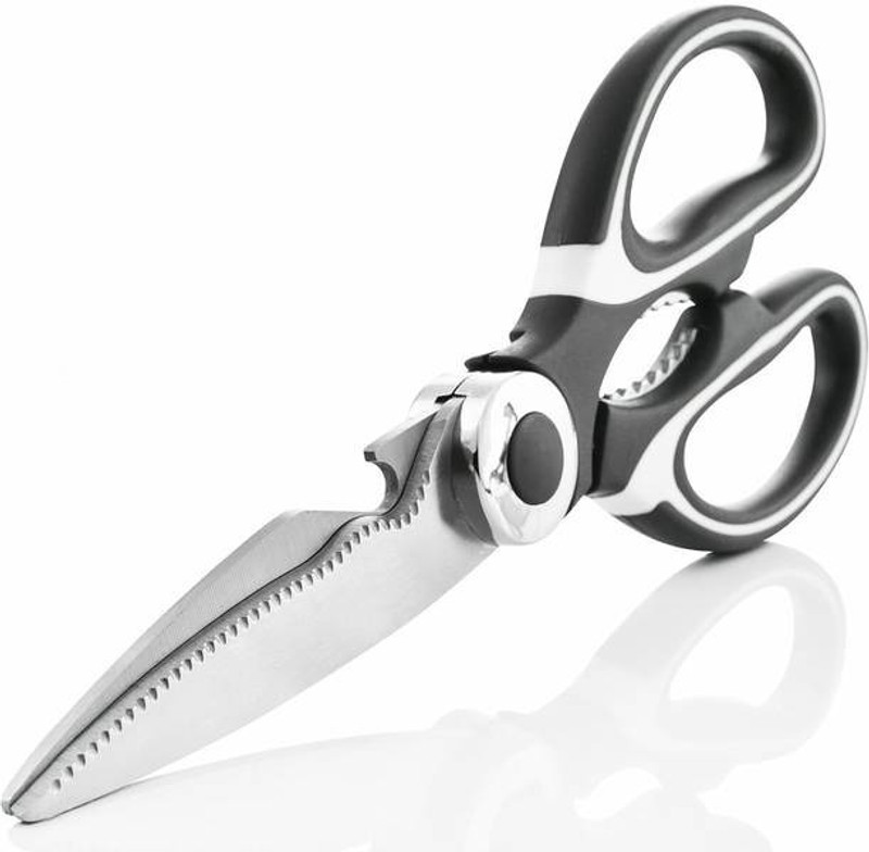 Bekner Black Scissor Stainless Steel Scissors for Paper ,Chicken Poultry Scissors(Set of 1, Steel)