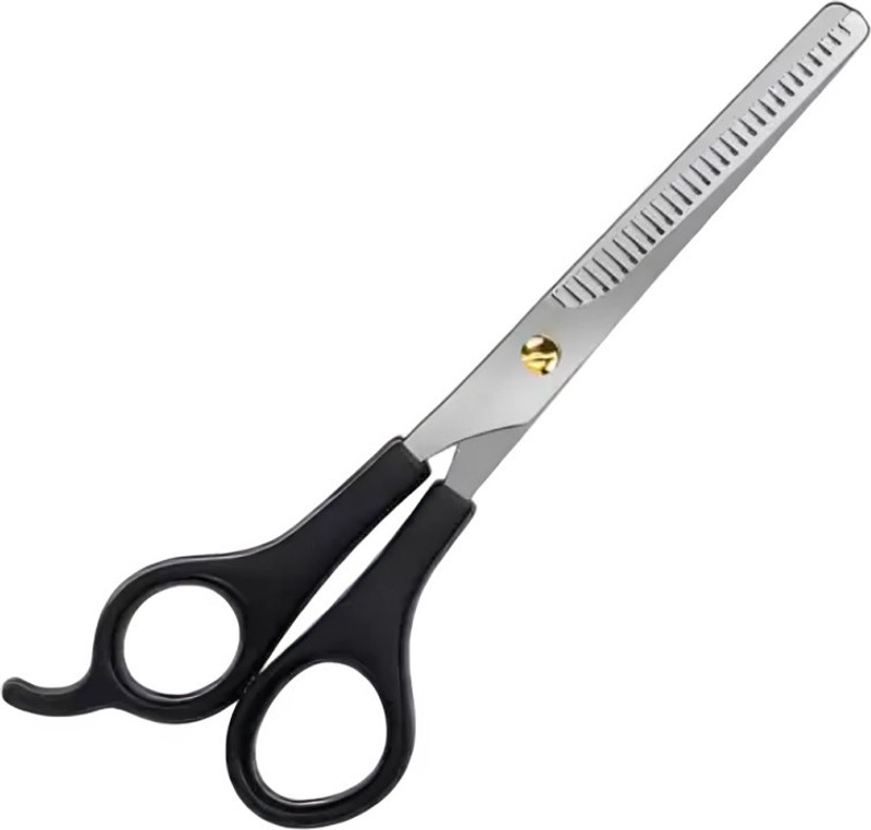 Glamezone Barber Salon Easy Grip Handle for Men, Women, Kids and pets All Purpose Scissors(Set of 1, Black)