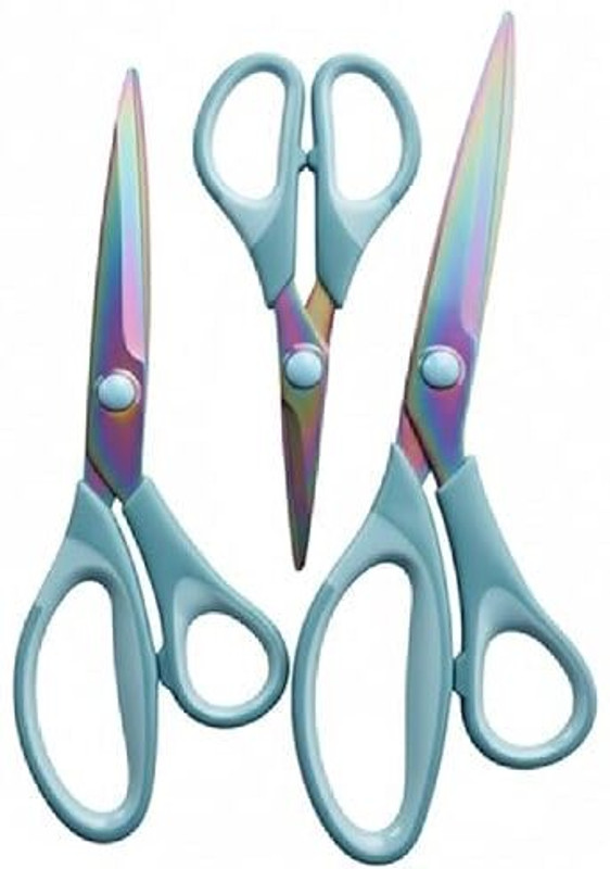 IVYLA Multipurpose Stainless Steel Scissors Set with Comfort Grip Handle Stainless Steel All-Purpose Scissor(Multicolor, Pack of 1)