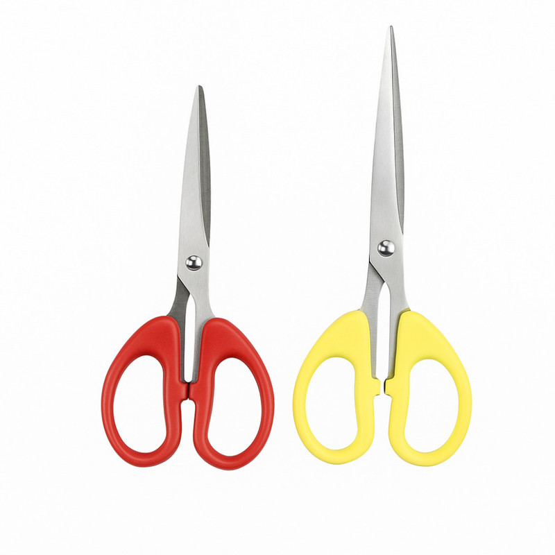 nima impressions Multipurpose Stainless Steel Scissors Pack of 2 (Handle colors May Vary) Scissors(Set of 2, Multicolor)