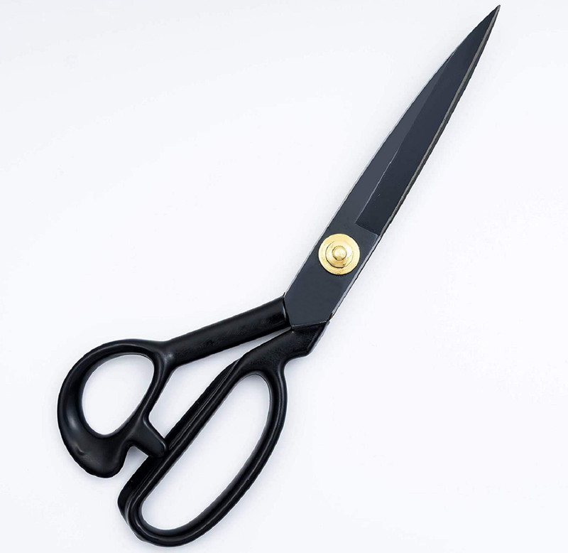 Bluzap Scissor with Rubber Handle Grip Clothes Cutting (10 inch) Carbon Steel All-Purpose Scissor(Black, Pack of 1)
