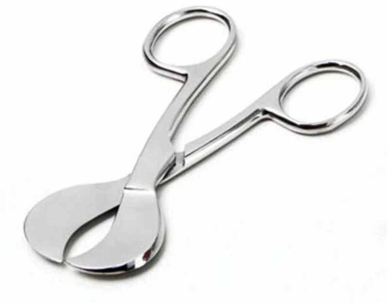 SANJU Khushi Surgicals Umblical Cord cutting Scissor 4 inch stainless steel Scissors(Set of 1, Silver)