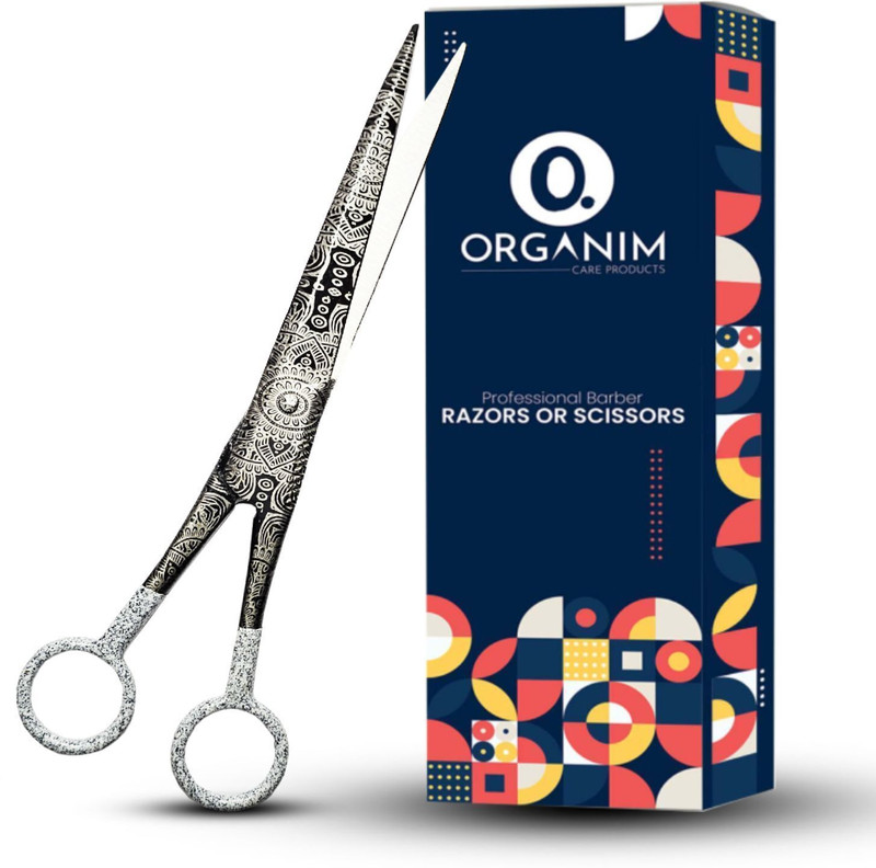 Organim care products Salon Professional Hair Cutting (7 Inch) Ariel Scissors(Set of 1, Black)