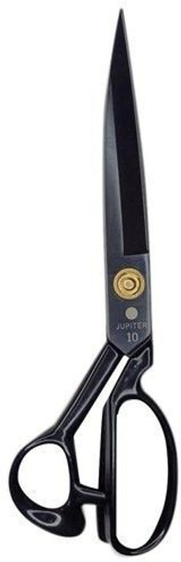 Bekner Jupiter Professional Tailoring Scissors with Rubber Handle Grip Used for Tailoring Sewing Clothes Cutting Paper Cutting for Home and Office use Size (10" inch Scissor) Scissors(Set of 1, Black)
