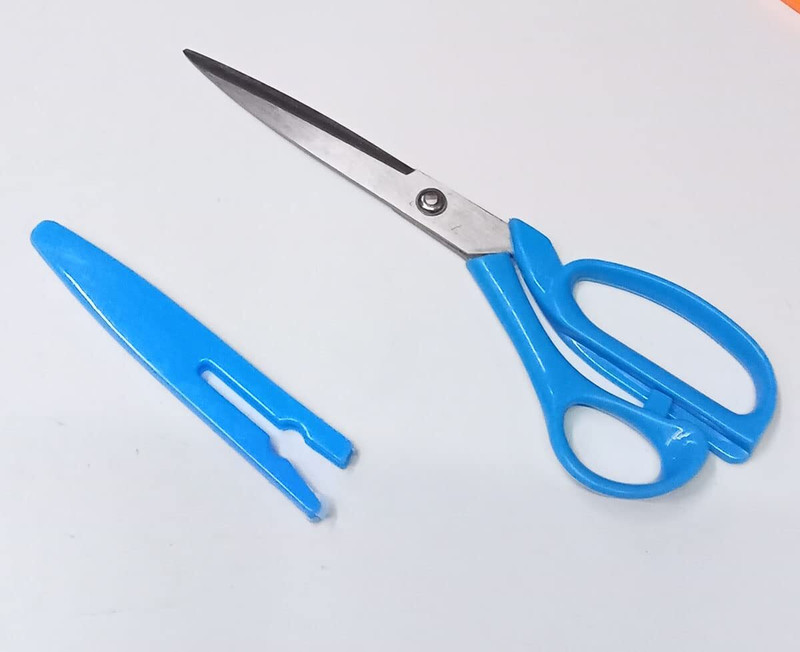 OZONIDE Scissor For Office & Tailoring Purpose With Cap Scissors(Set of 1, Metallic Silver)