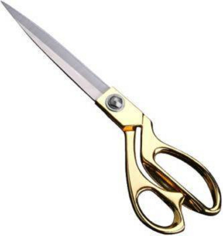 PuthaK Golden Premium Professional Stainless Steel Cloth Scissor for Tailoring/Sewing, 265mm Scissors(Set of 1, Golden, Steel)