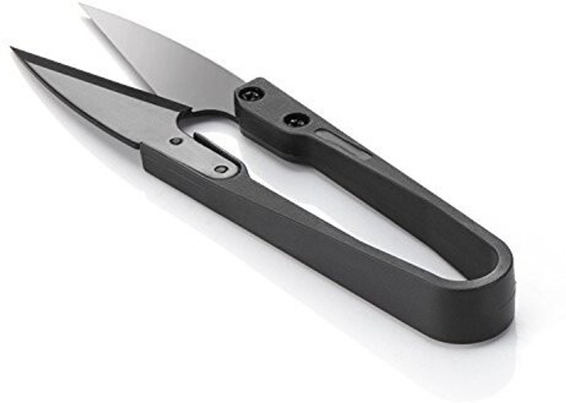 cge 1 pcs U Shape Clippers Trimming Sewing Scissors Nippers Sewing Embroidery Craft Scissors Tailor tijeras de costura Mini Scissors size 10cm Scissors(Set of 1, Black)
