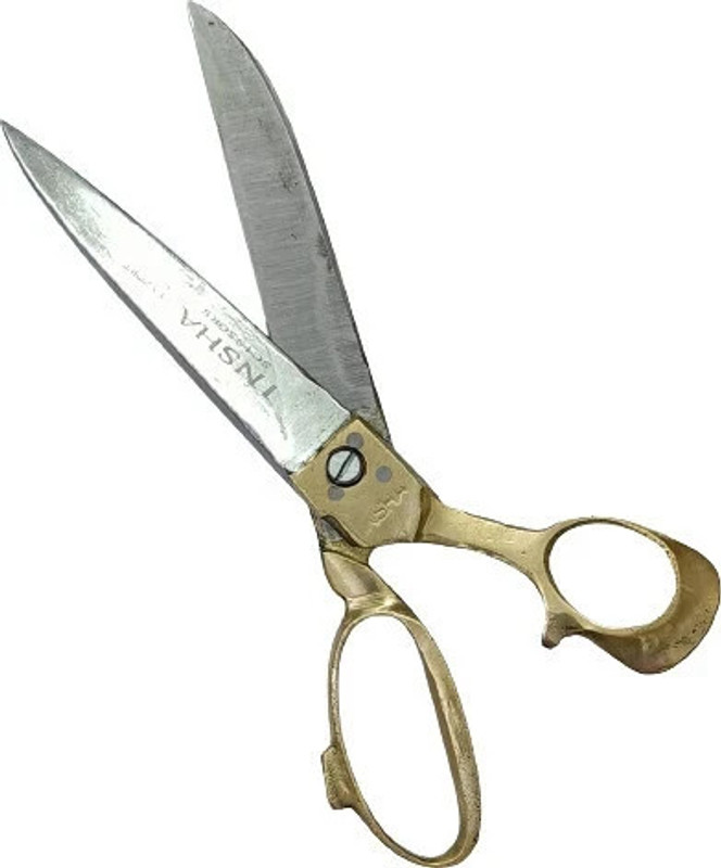 Insha GERMANY BRASS 10 Scissors(Set of 10, GOLDEN, White)