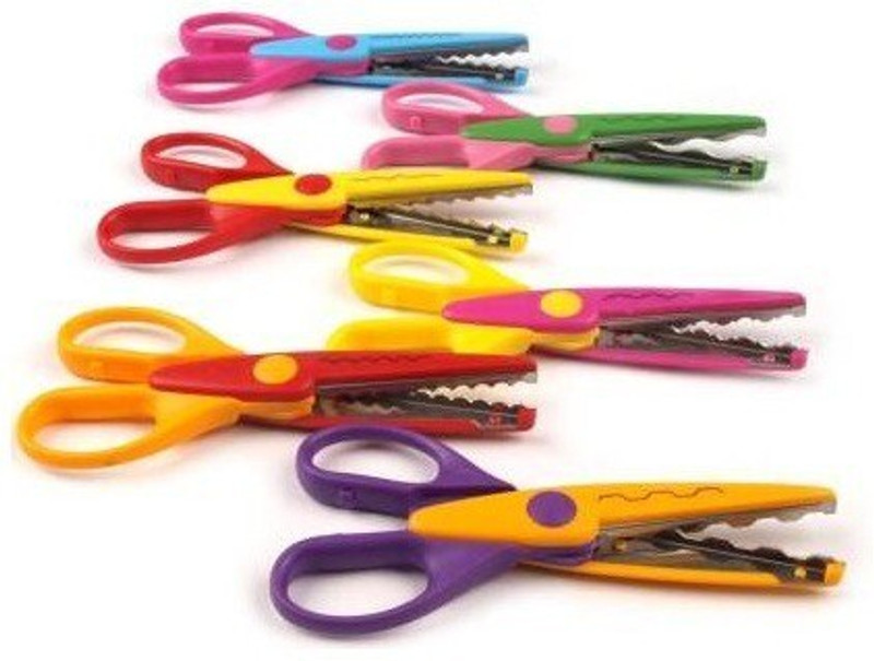 BVM GROUP Set of 6 Zig Zag Scissors(Set of 6, Multicolor)