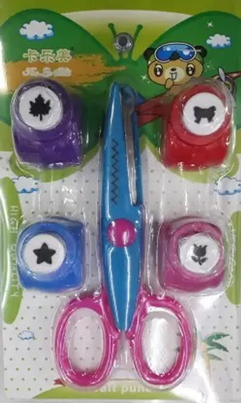 Vibgyor Products Art and craft scissor with punch Scissors Scissors(Set of 1, Multcolor)