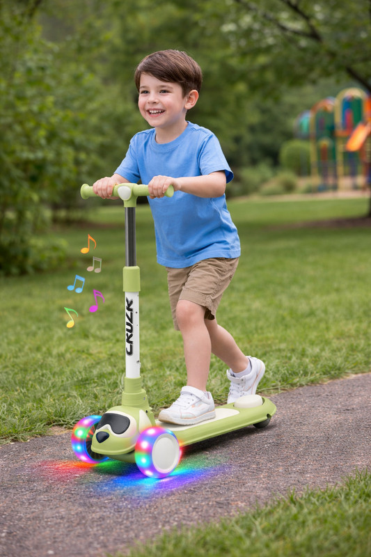Dash Star Cruze Plus Kids Scooter, Music & Height Adjustable PU LED Wheels Kick Scooter Kids Scooter(Green)