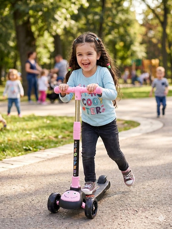 FUNRYDE Premium Kids 3-Wheel Kick Scooter with LED Light-Up Wheels Kids Scooter(Multicolor, Pack of 1)