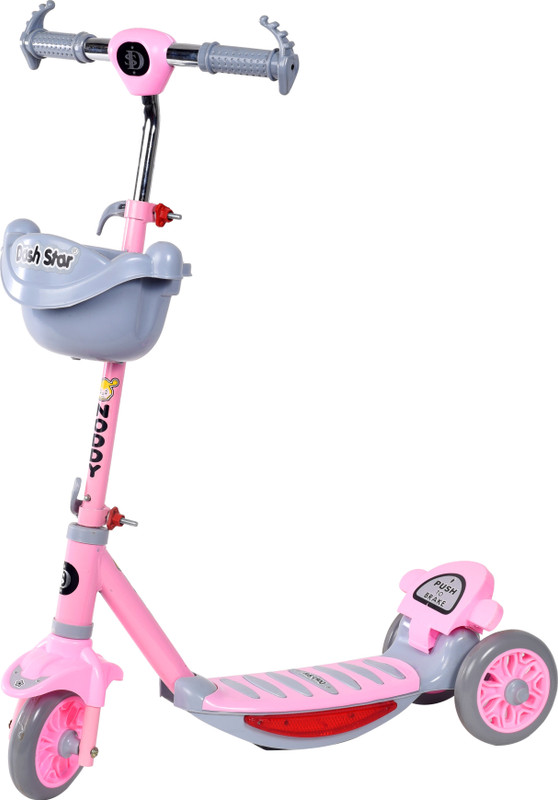 Dash Star Kids Noddy Scooter With Basket & Light And Music Ride On Scooty Kids Scooter(Blue, Pack of 1)