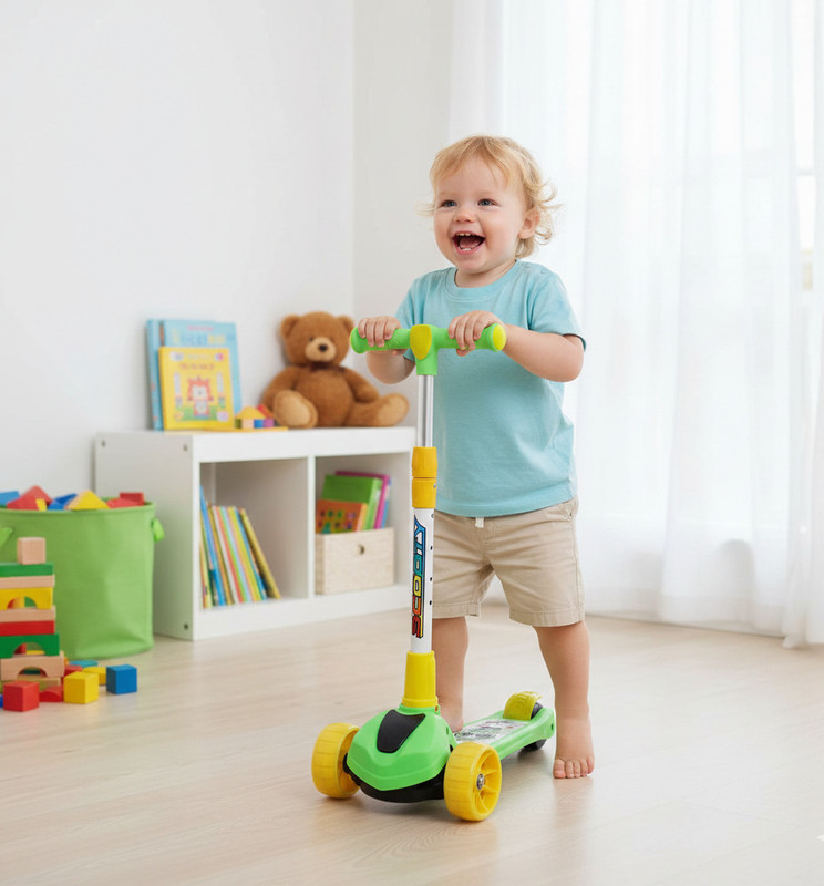 YW Toys EcoRider Mini 3WHEELS SCOOTER Kids Scooter(Green, Yellow, Pack of 1)