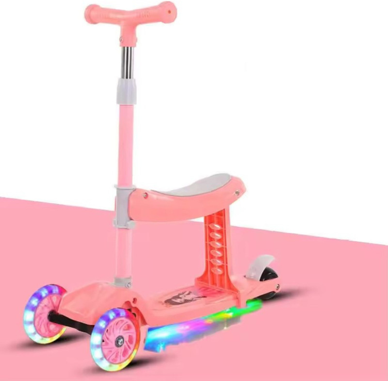 Zyamalox 2-in-1 Kick scooter with Removable Seat for Toddlers scooter for kids Kids Scooter(Pink, Pack of 1)
