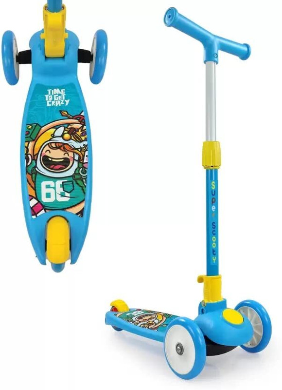 MY BABY LOVE A PERFECT CARE Kick Scooter for Kids, 3 Adjustable Height Scooter Kids Scooter(Green, Pack of 1)