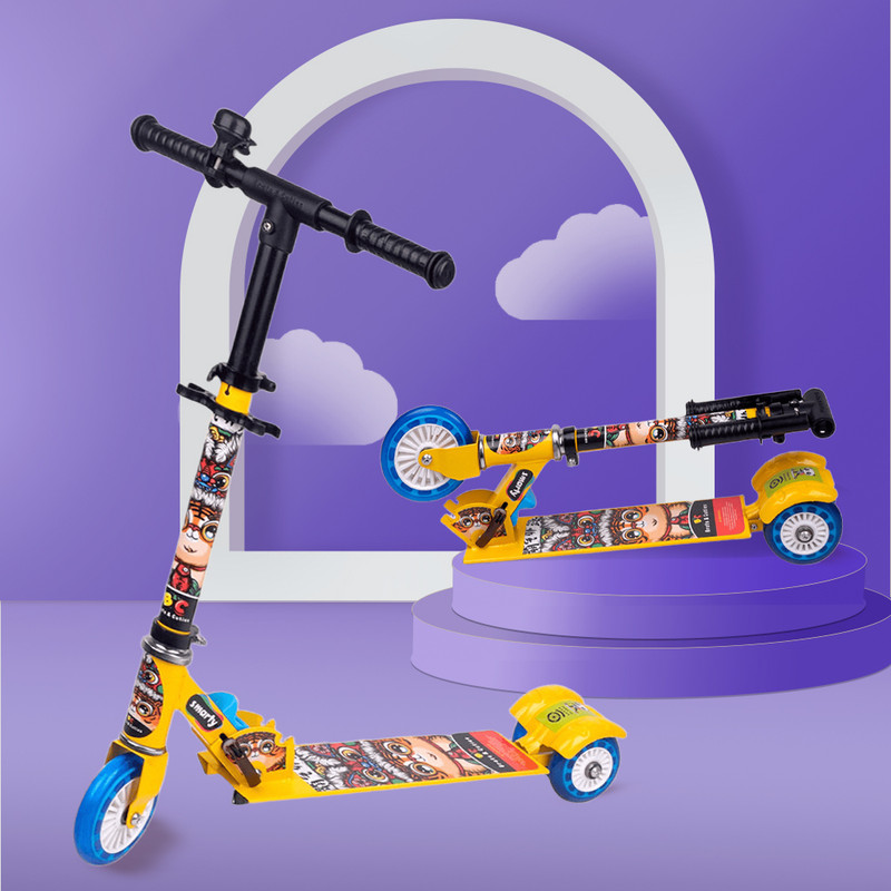 SPEEDFOX Kick scooter for girls and boys 3-12yrs old with smooth breaking and big wheels Kids Scooter(Yellow, Pack of 1)