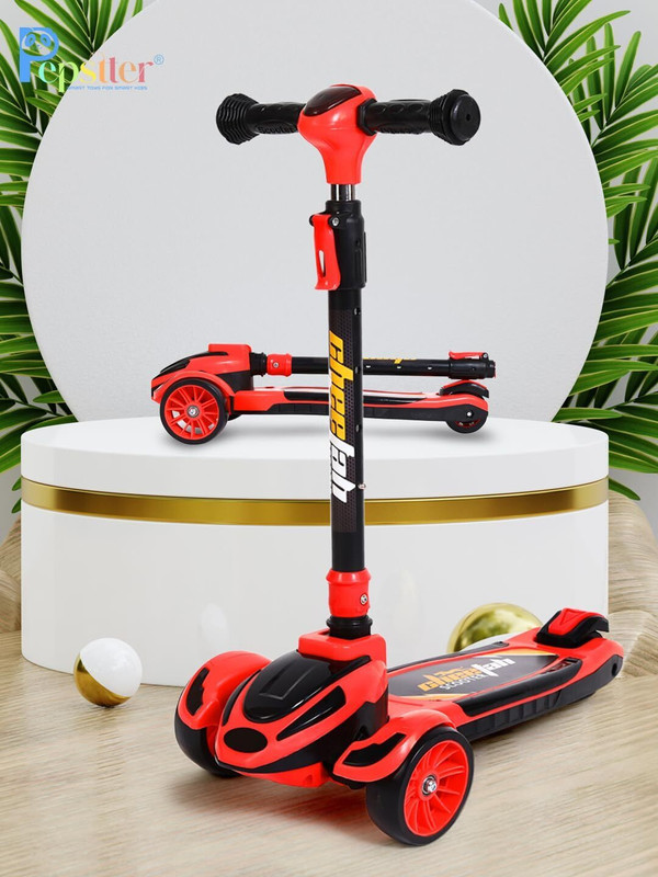 Pepstter 4 Level Height Adjustment Road Runner Racer Kick Scooter for 3+ Years Kids Kids Scooter(Red, Pack of 1)