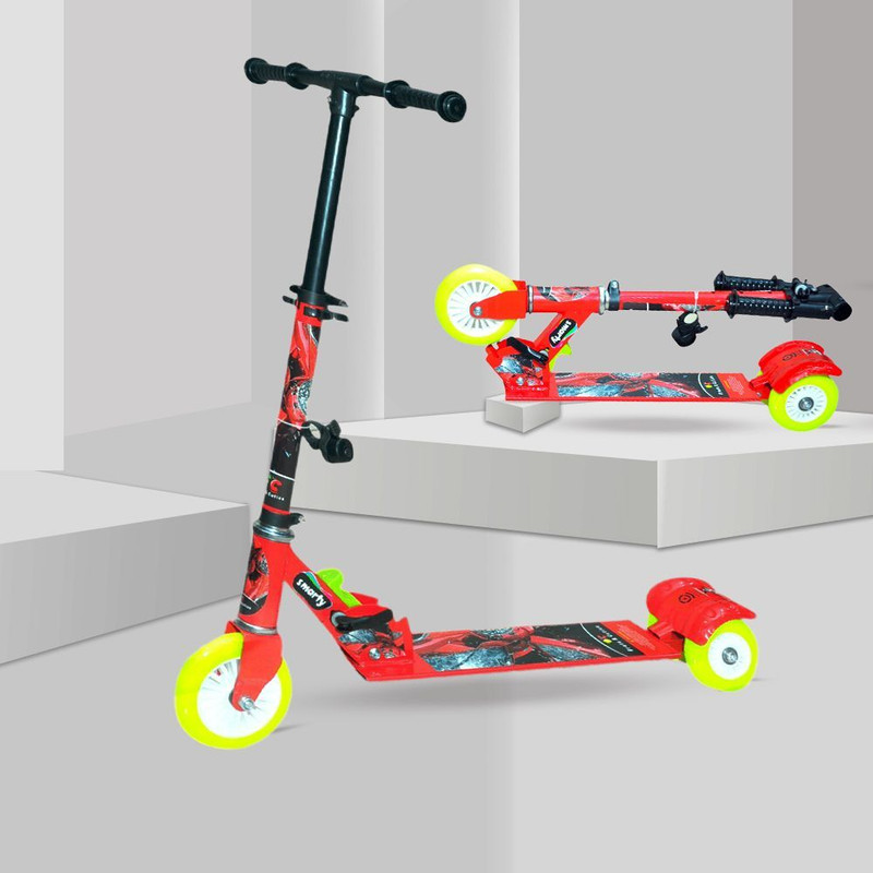 SPEEDFOX Smarty red kick scooter for kids with 3 wheels and brakes and stylish designs Kids Scooter(Red, Pack of 1)