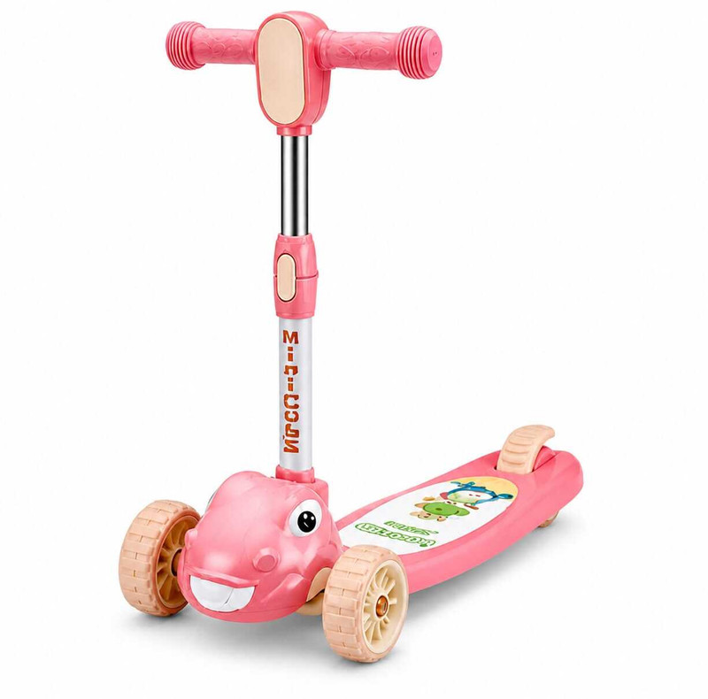kidsmuch Adjustable Height Smart Kids Scooter with LED Wheels Kids Scooter(Blue, Pack of 1)
