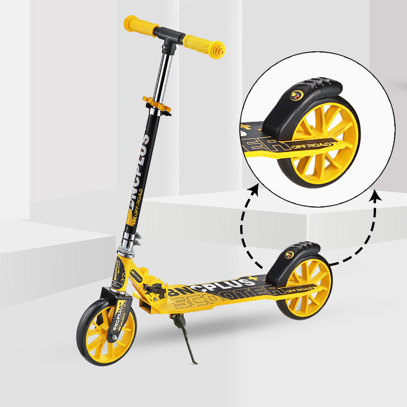 SPEEDFOX kick scoter for adult with heavy steel base ,strong brakes side stand eva wheels Kids Scooter(Black, Pack of 1)