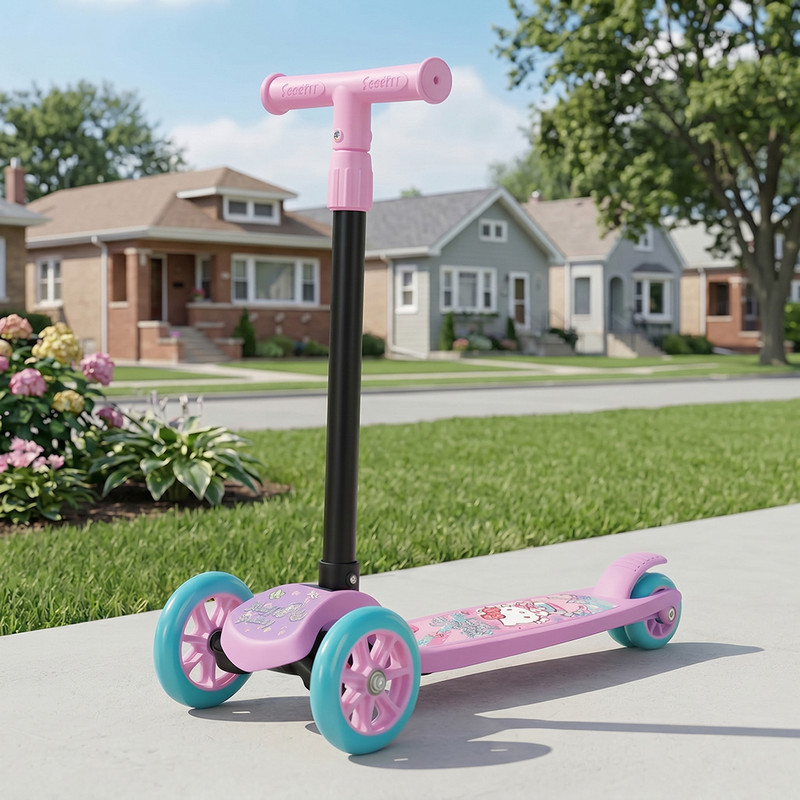 StarAndDaisy Kids 3 Wheel Baby Scooter with Adjustable Handle Stable & Safe Ride Kids Scooter(Pink, Pack of 1)