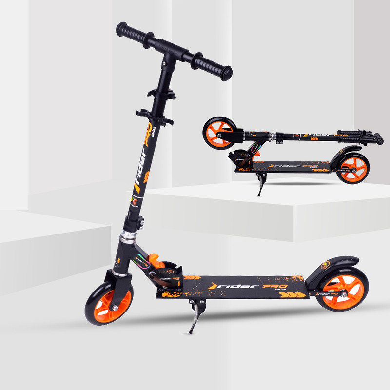 timerider scooter for kids with strong steel bas and smooth brakes ,2 wheel scooter Kids Scooter(Black, Orange, Pack of 1)