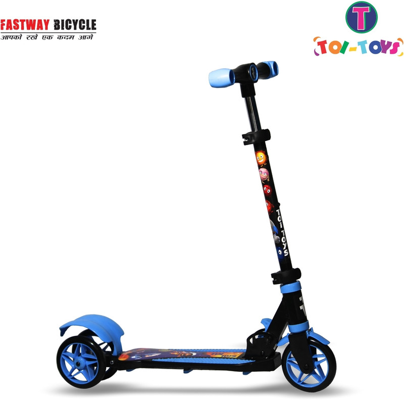 Toi-Toys Runner foldable Kick Scooter(Blue) | Hight Adjustable | Age- 4-10 Years Kids | Kids Scooter(Blue/Black, Pack of 1)