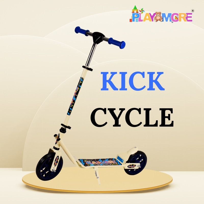 Playmore Kick Cycle For Kids Adjustable Height, Foldable Handle Bar, Light Wheel Kick Kids Scooter(Yellow, Pack of 1)