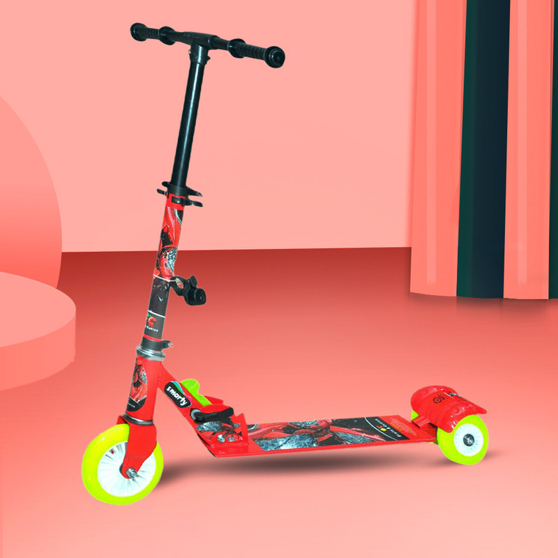 SPEEDFOX Foldable Kick Scooter with PU Wheels & Height Adjustable Handle – For Kids Kids Scooter(Red, Pack of 1)