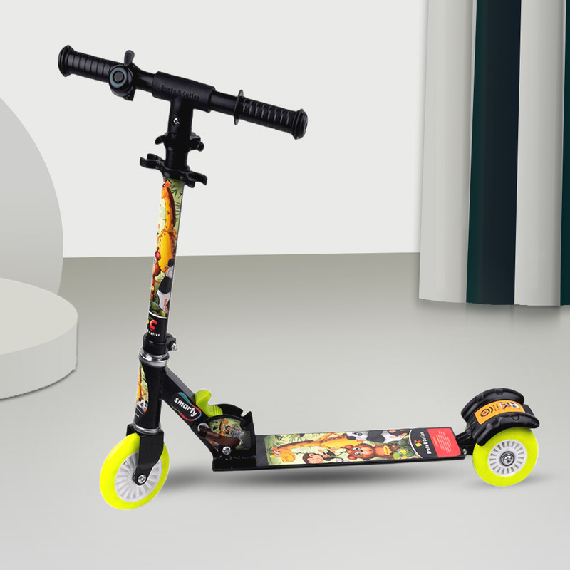 HOUSE OF COMMON 3 lvl Height Adjustable Scooter for Unisex Kid with Rear Foot Brake Kids Scooter(Multicolor)