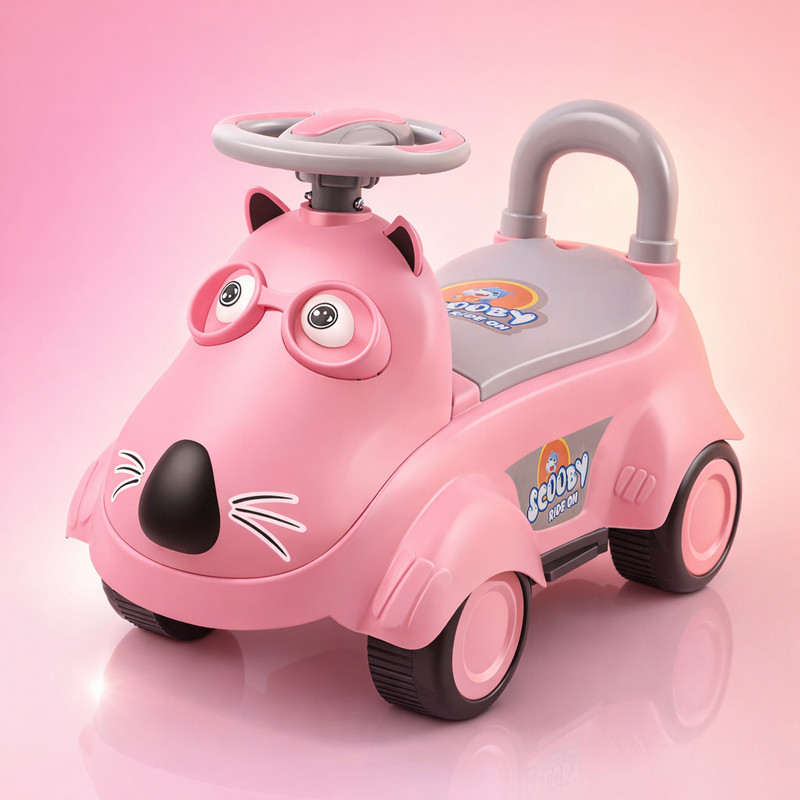SPEEDFOX Ride On Toy for Kids | Cute Cartoon Push Car with Back Support | kids tricycle(Green)