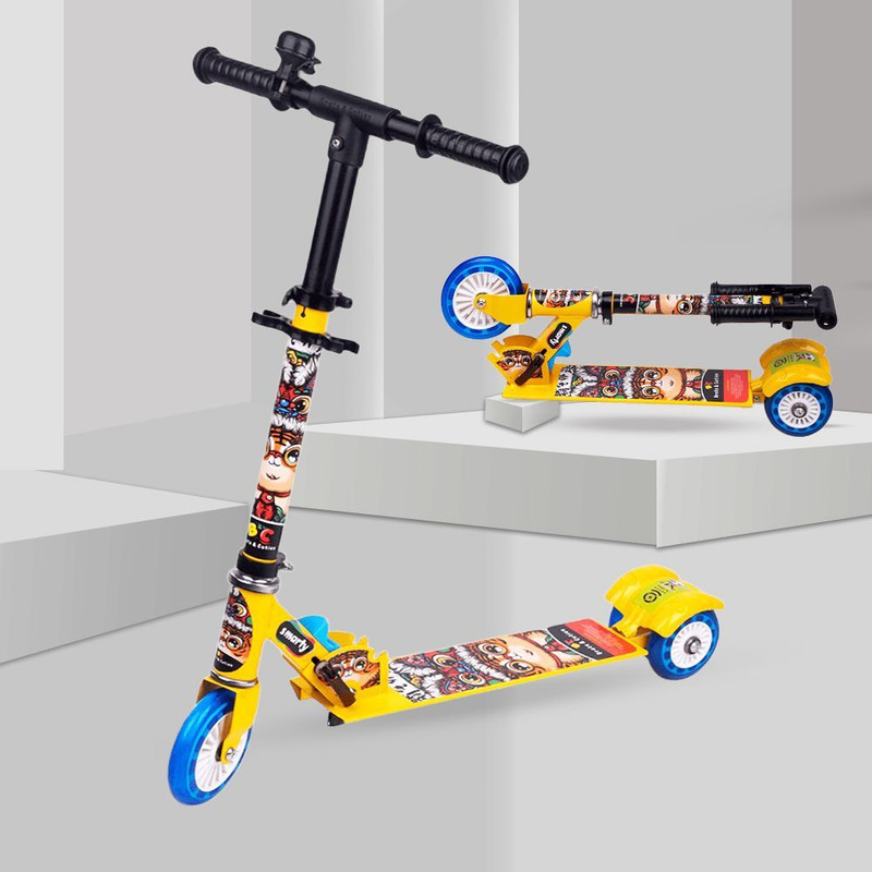 SPEEDFOX scooter Forboy & girl with strong base|adjustable handle,smooth braking/bearing Kids Scooter(Black, Yellow, Pack of 1)