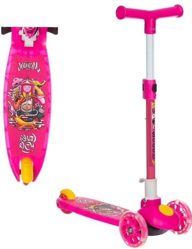 VARAA G KID LED WHEEL HEIGHT ADJUSTABLE SCOOTER, 50KG WEIGHT CAPACITY,FOLDABLE STRUCTURE Kids Scooter(Pink)