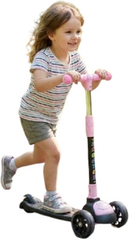 RIDEANDFUN Kick Scooter for Kids 3+ Years | Adjustable Height & Strong | Durable PVC Wheels Kids Scooter(Multicolor, Pack of 1)