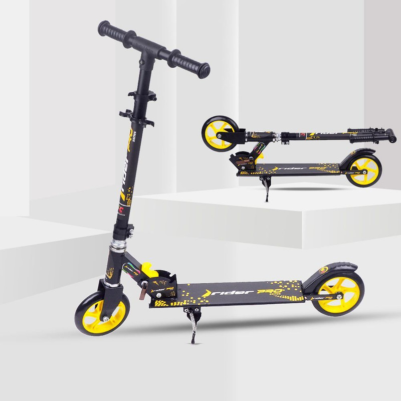 SPEEDFOX Foldable scooter for kids & adult with 3level adjustable height,colourful wheel Kids Scooter(Yellow, Pack of 1)