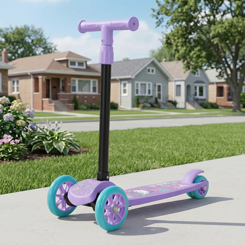 StarAndDaisy Baby 3 Wheel Scooter for Kids Adjustable Height Handle(Red)